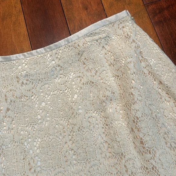 Talbots Lined Lace Skirt 12P - Picture 2 of 5